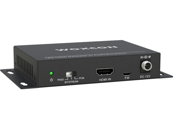 Woxcon HDMI 2.0 4K 60Hz 4:4:4 Repeater w Audio Extract De-Embedder