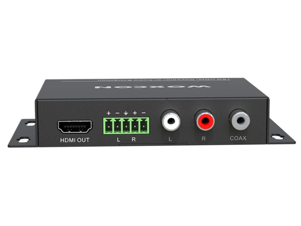 Woxcon HDMI 2.0 4K 60Hz 4:4:4 Repeater w Audio Extract De-Embedder
