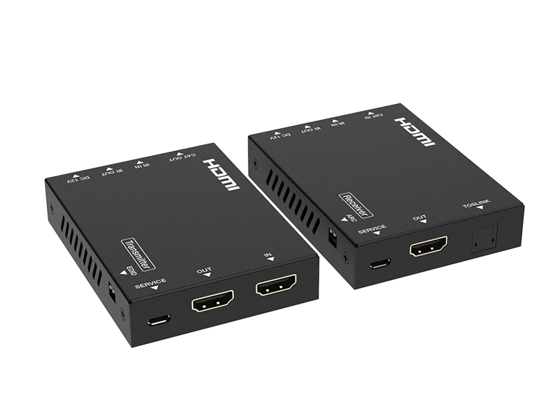 Woxcon 4K HDMI 70 Metre Mesafe Uzatıcı, 4K 60 Hz HDMI 2.0 18G PoC Optik Ses Çıkışı