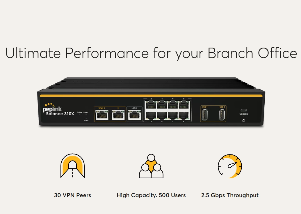 Peplink Balance 310X – Enterprise SD-WAN Router
