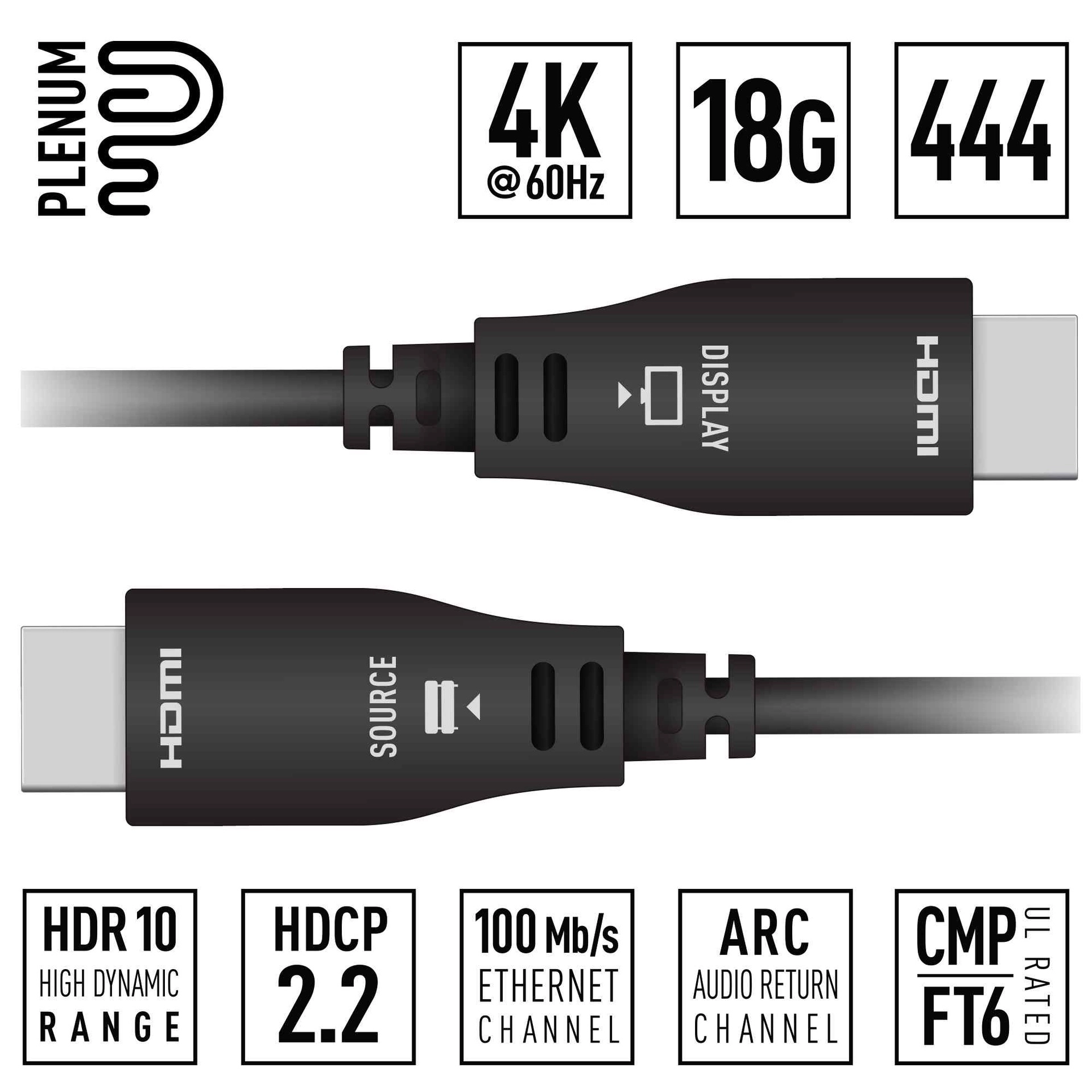 Key Digital KD-AOCH197P 197FT Active Optical HDMI Cable