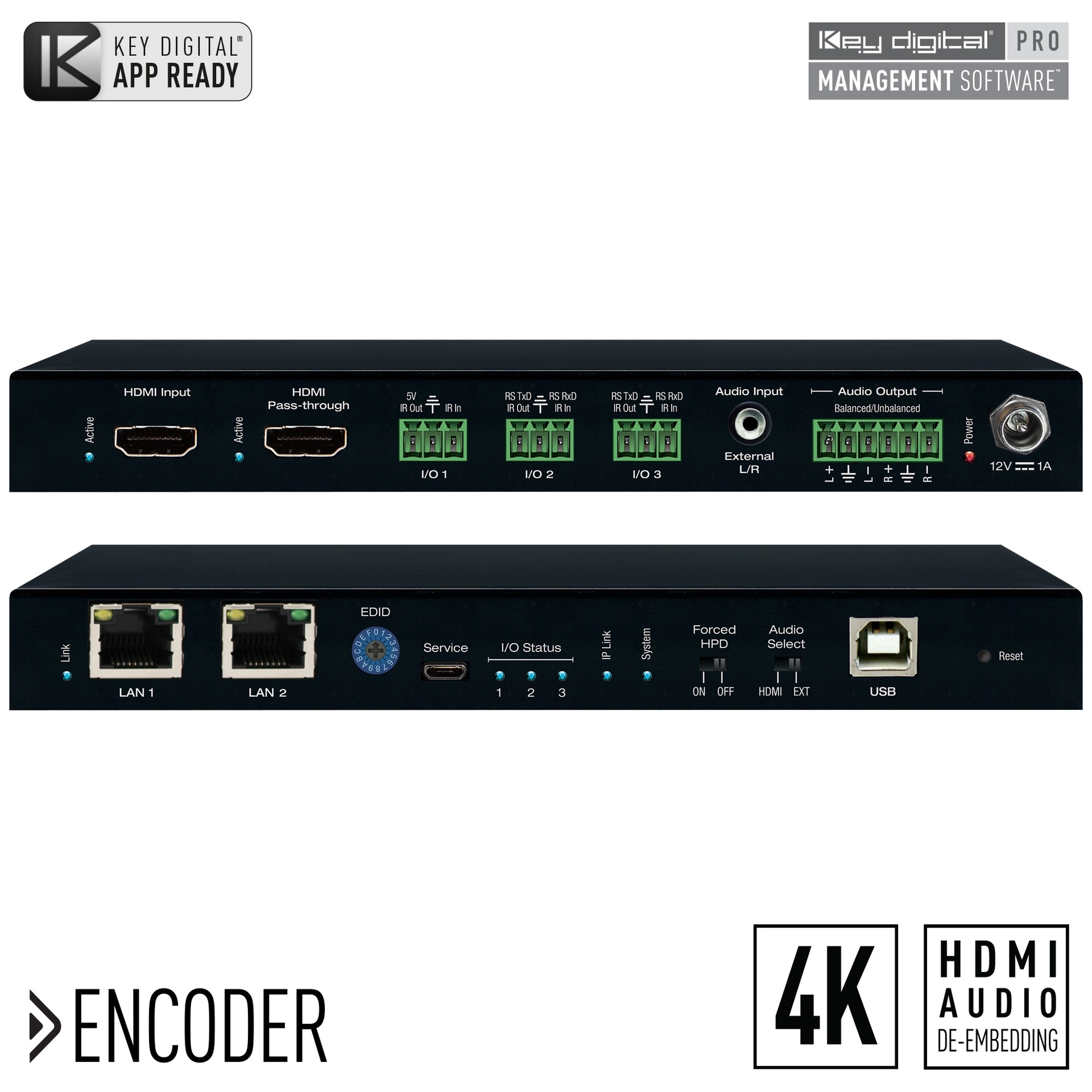 Key Digital KD-IP1022ENC 4K UHD AV over IP Encoder
