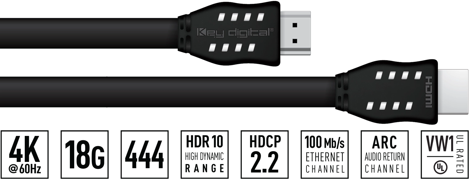 Key Digital KD-Pro6 6FT HDMI Cable (4K/18G)