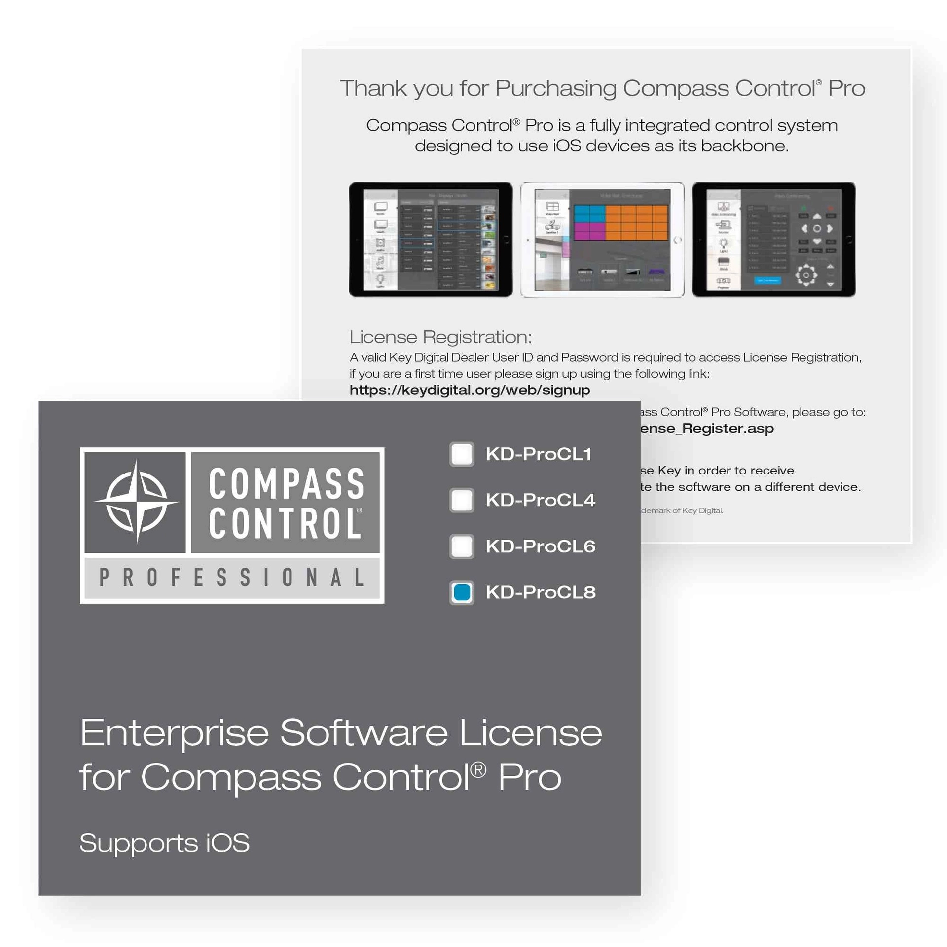 Key Digital KD-ProCL8 Enterprise Software License (Master Pack of 8 Units)