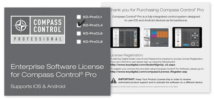 Key Digital KD-ProCL6 Enterprise Software License (Master Pack of 6 Units)