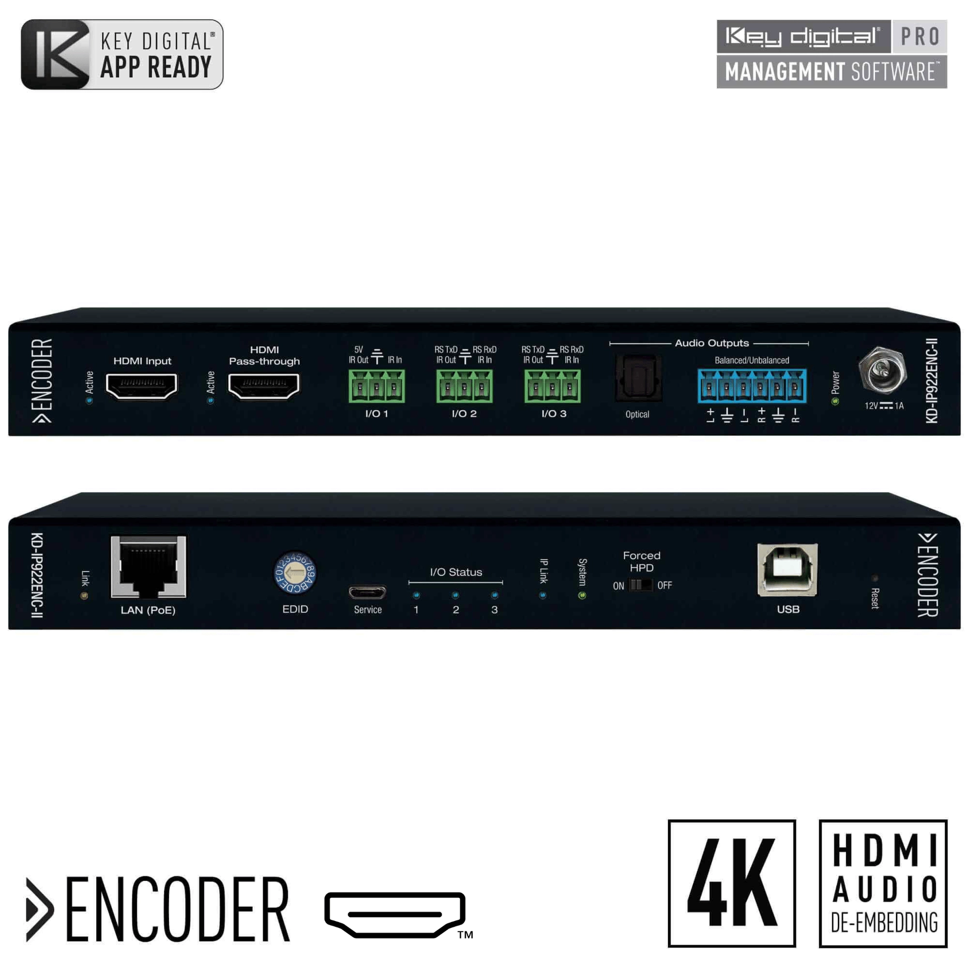 Key Digital KD-IP922ENC 4K UHD AV over IP Encoder