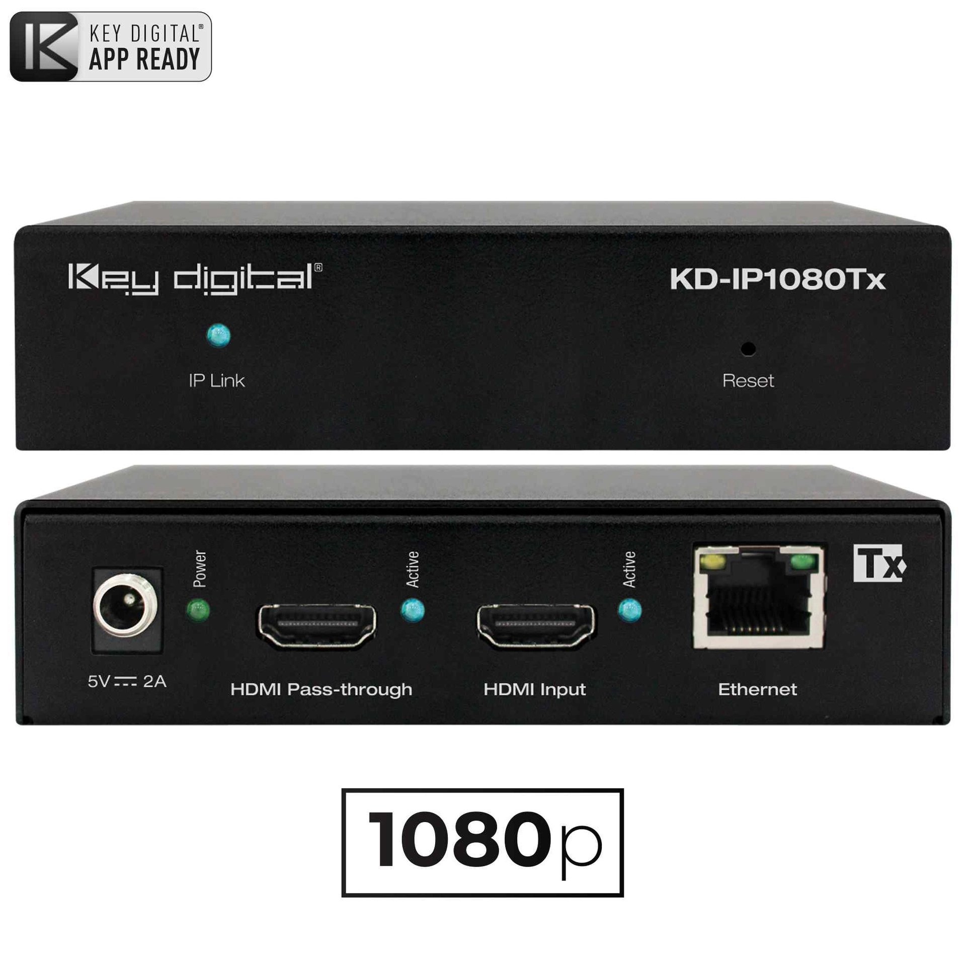 Key Digital KD-IP1080TX HDMI over IP Transmitter (PoE)