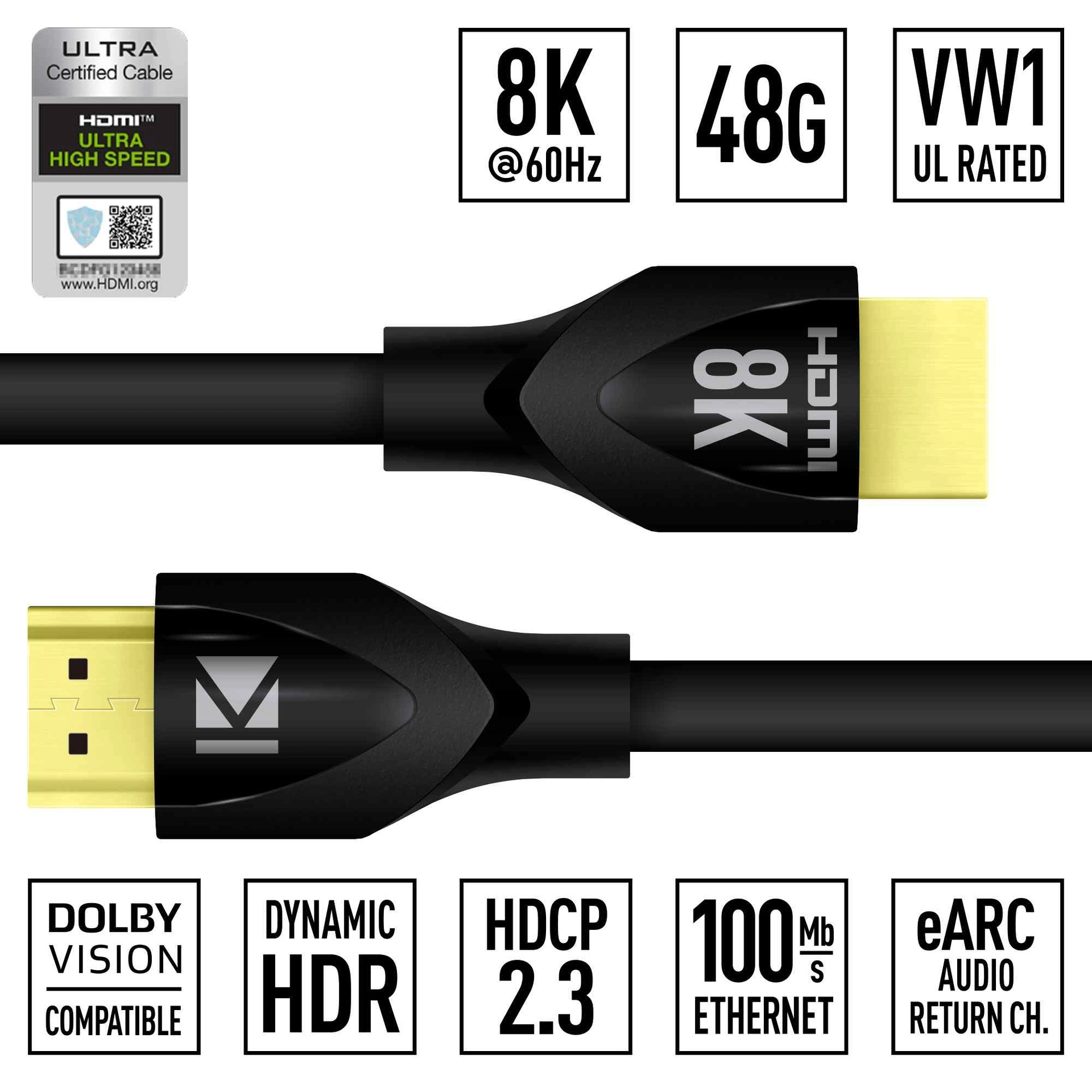 Key Digital KD-Pro8K10BX 10ft 8K Ultra High Speed HDMI Cable