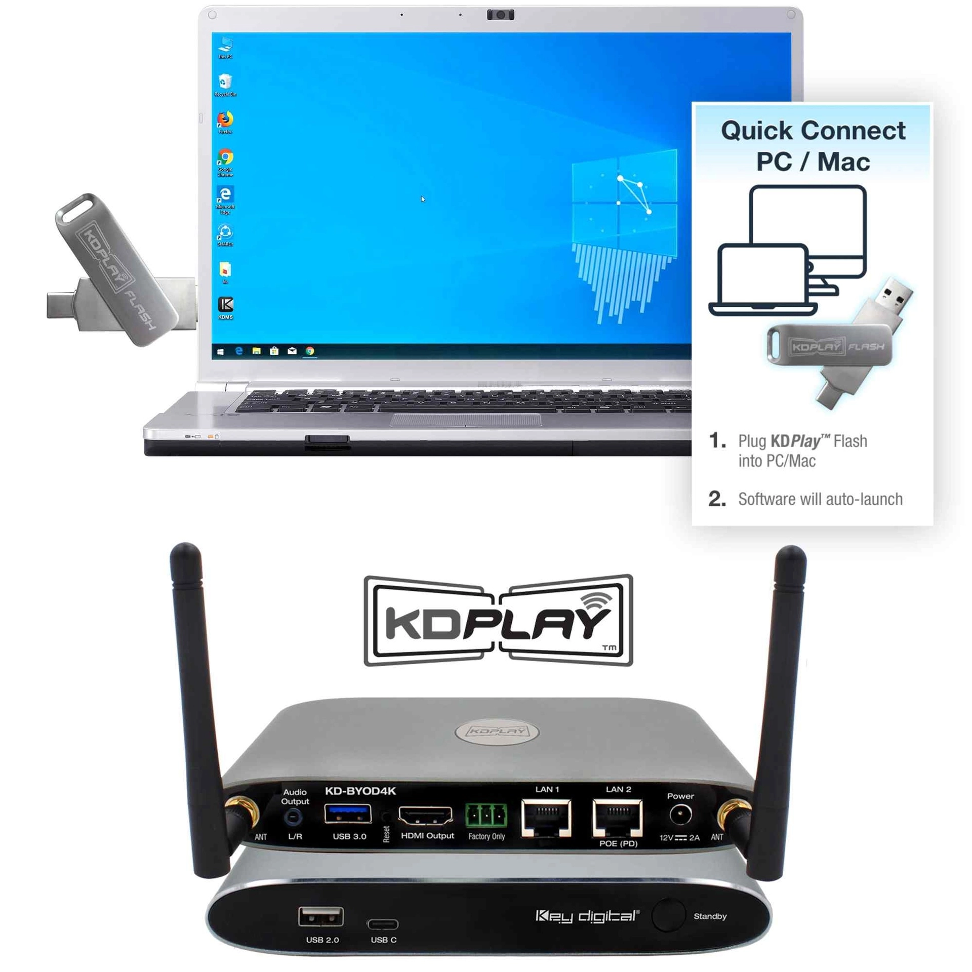 Key Digital KD-BYODFD Auto-Launch Flash Drive