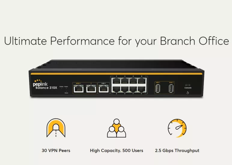 Peplink Balance 310X – Enterprise SD-WAN Router