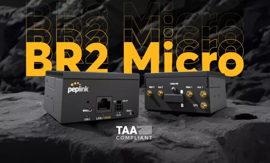 Peplink BR2 Micro TAA Compliant Endüstriyel Dual Cellular Router
