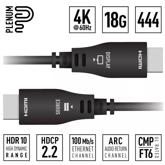 Key Digital KD-AOCH328P 328FT Active Optical HDMI Cable