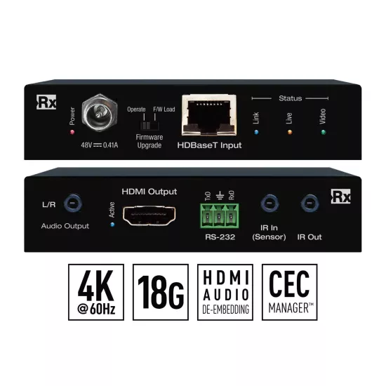 Key Digital KD-X40MRx 4K/18G HDBaseT Receiver (RX Only)