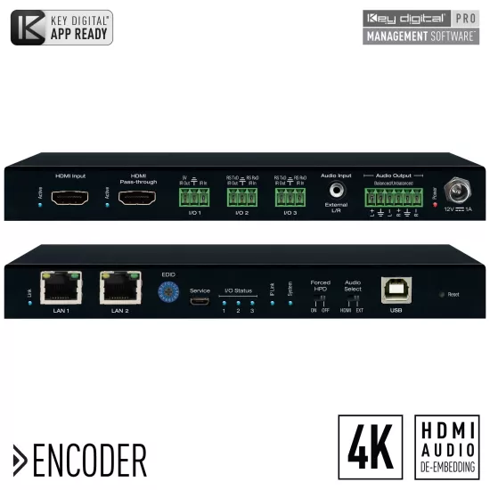 Key Digital KD-IP1022ENC 4K UHD AV over IP Encoder