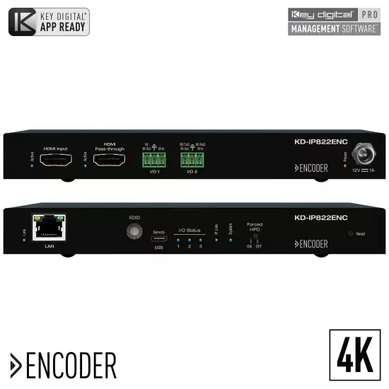 Key Digital KD-IP822ENC 4K UHD AV over IP Encoder