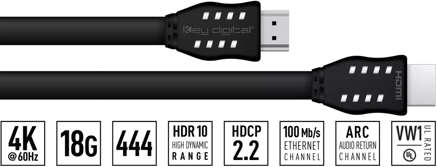 Key Digital KD-Pro9 9FT HDMI Cable (4K/18G)