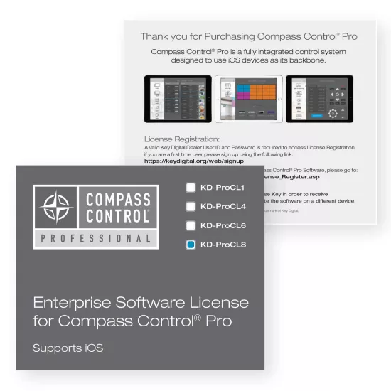 Key Digital KD-ProCL8 Enterprise Software License (Master Pack of 8 Units)