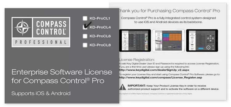 Key Digital KD-ProCL6 Enterprise Software License (Master Pack of 6 Units)