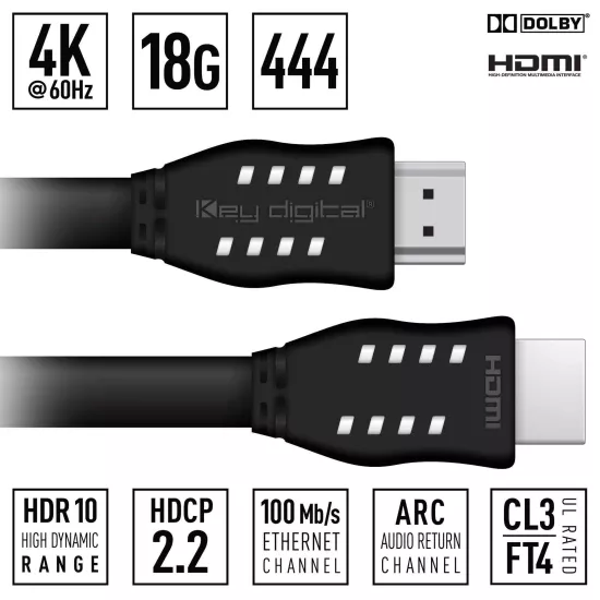 Key Digital KD-Pro20 20FT HDMI Cable (4K/18G)