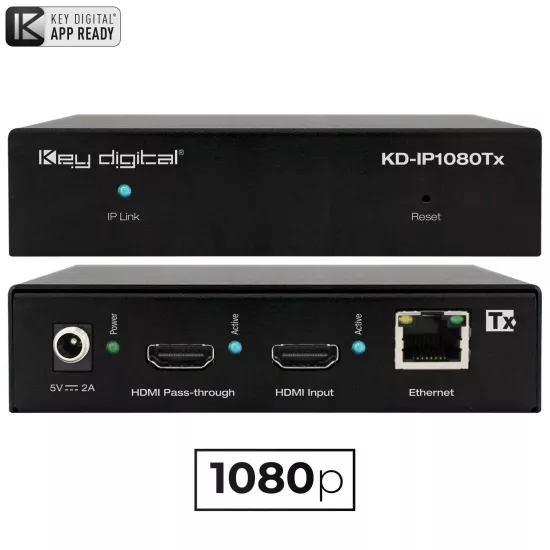 Key Digital KD-IP1080TX HDMI over IP Transmitter (PoE)