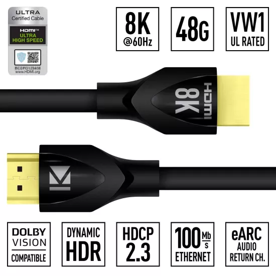 Key Digital KD-Pro8K10BX 10ft 8K Ultra High Speed HDMI Cable