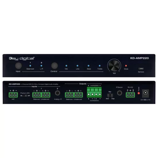Key Digital KD-AMP220 Compact Mixer Amplifier
