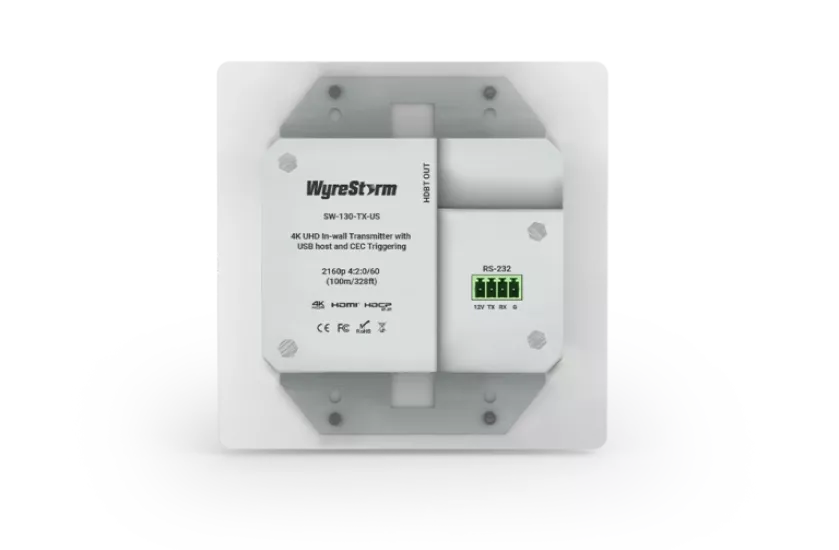 WyreStorm SW-130-TX-UK 3-Input 4K30Hz In-Wall HDBaseT™ Switcher