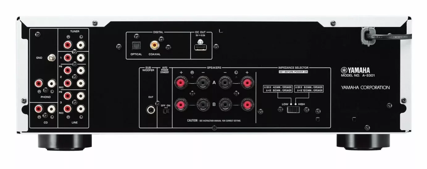 Yamaha A-S301 Stereo Amplifikatör  | 60W RMS, DAC, Pure Direct, Hi-Fi Amfi