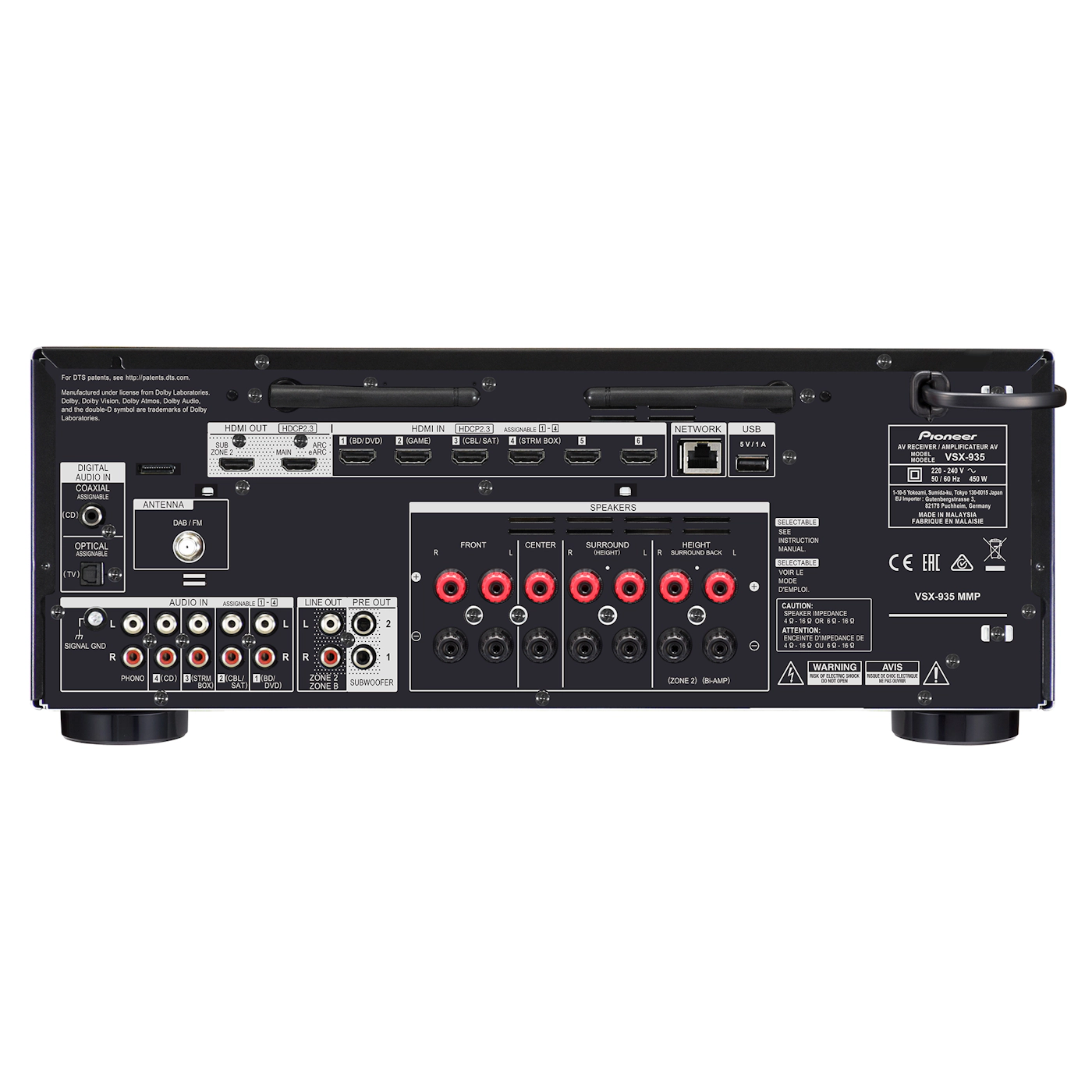 Pioneer VSX-935 7.2 Kanal Sinema Amplifikatör | MarineHoparlör