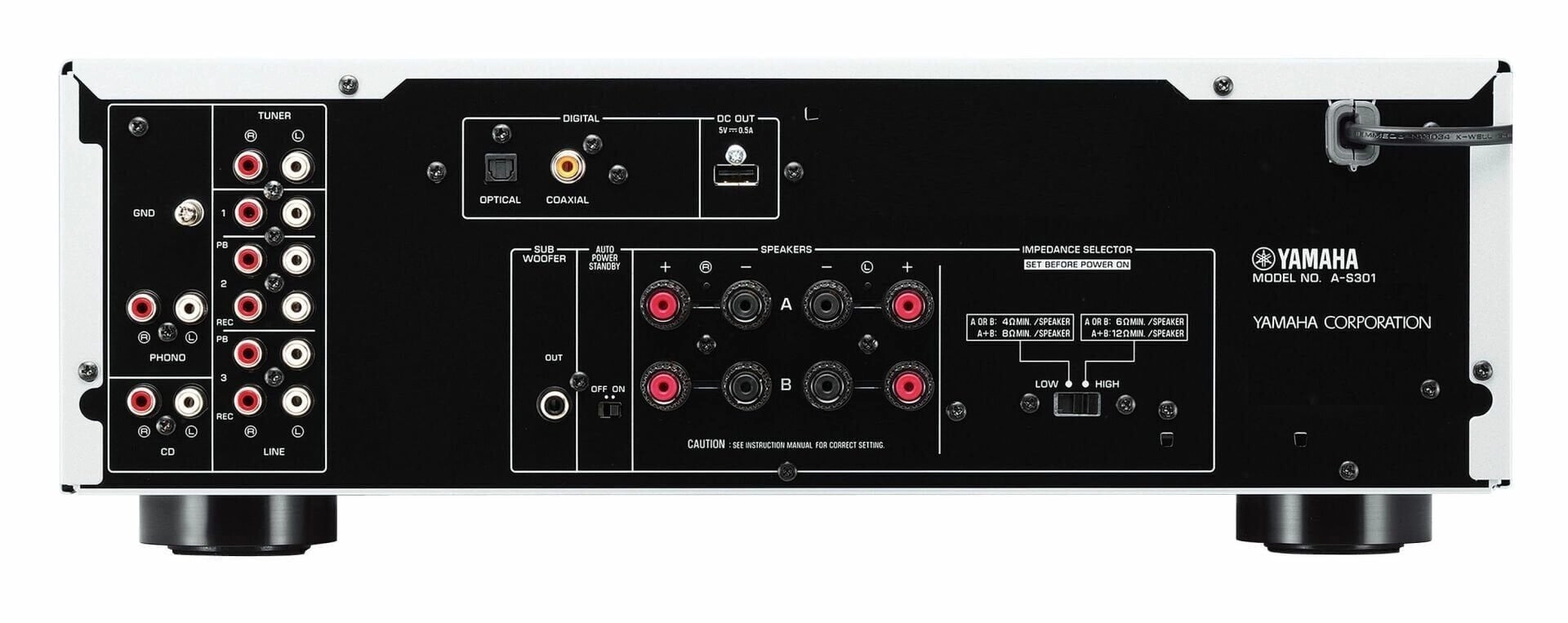 Yamaha A-S301 Stereo Amplifikatör  | 60W RMS, DAC, Pure Direct, Hi-Fi Amfi